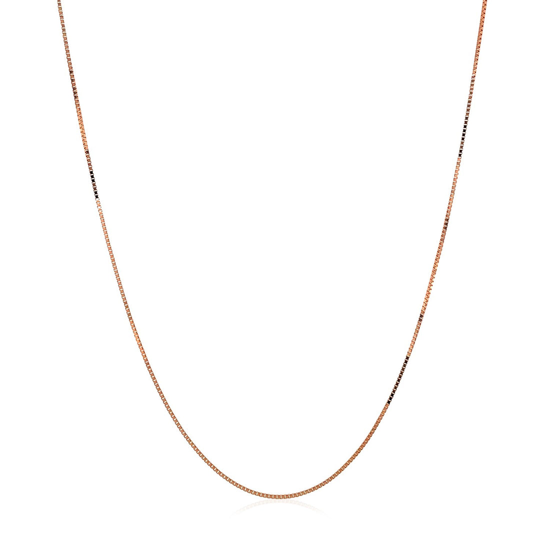 Cadena clásica de oro rosa de 14 k (0,45 mm)