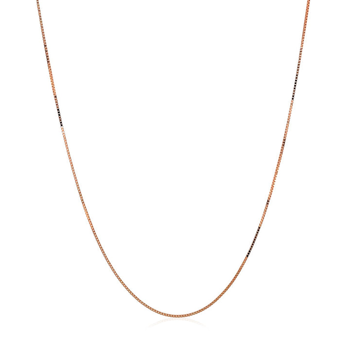 Cadena clásica de oro rosa de 14 k (0,45 mm)