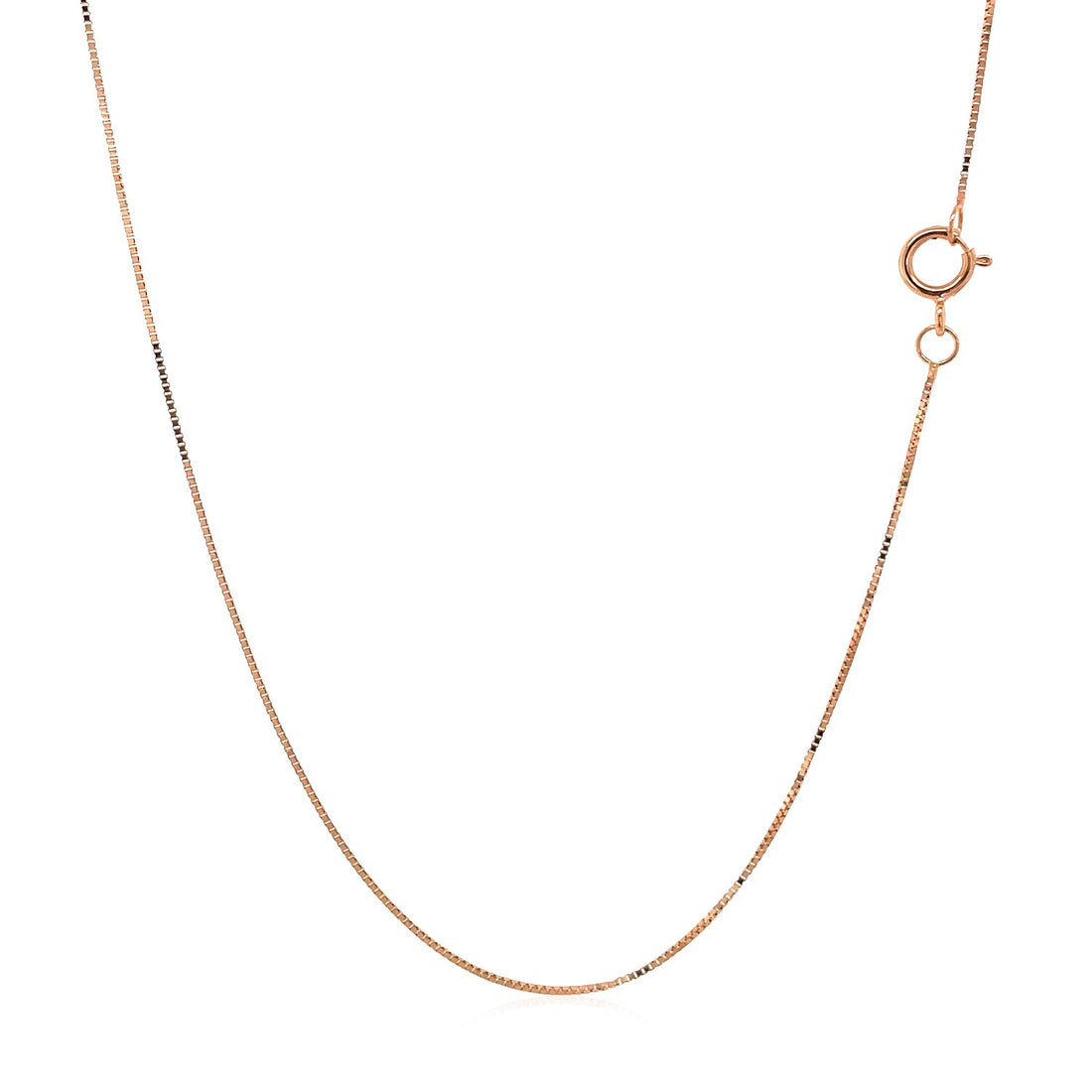 Cadena clásica de oro rosa de 14 k (0,45 mm)