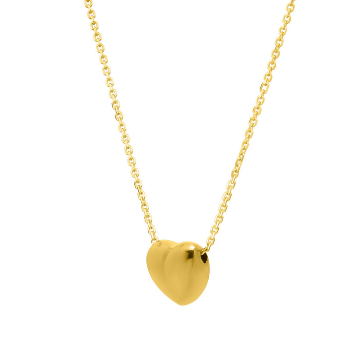Collar de corazón pequeño en oro amarillo de 14 quilates