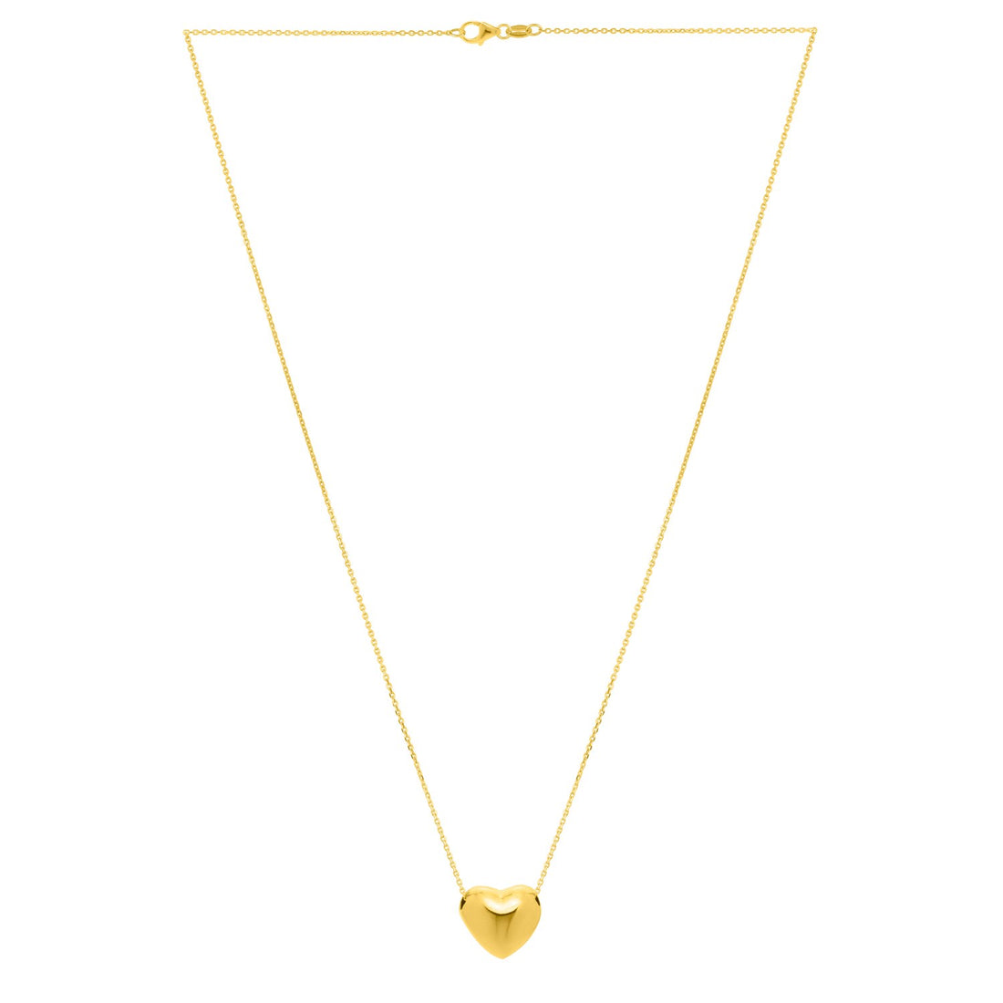 Collar de corazón pequeño en oro amarillo de 14 quilates