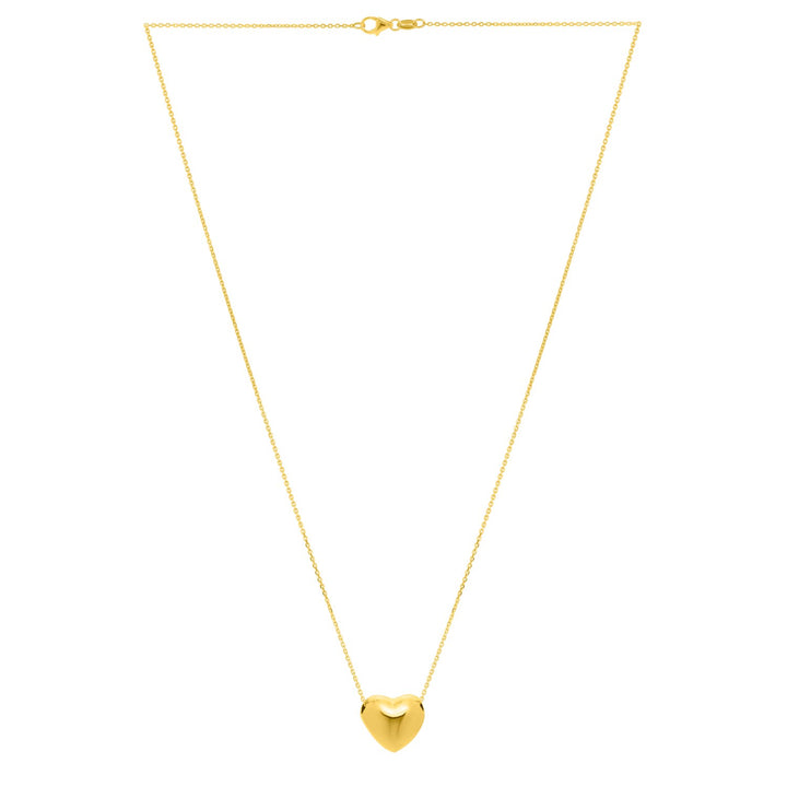 Collar de corazón pequeño en oro amarillo de 14 quilates