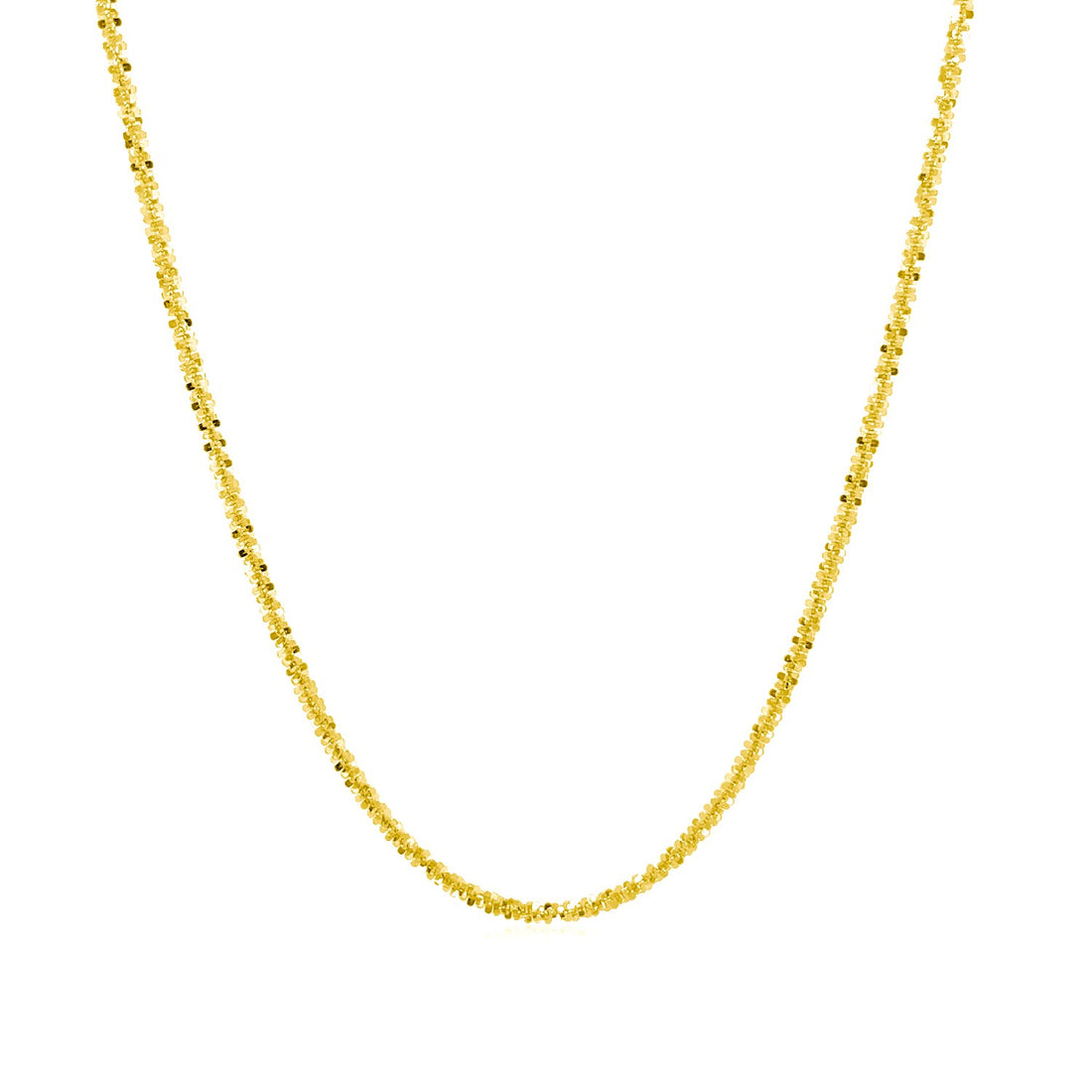 Cadena brillante de oro amarillo de 10 k (1,50 mm)