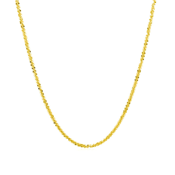 Cadena brillante de oro amarillo de 10 k (1,50 mm)
