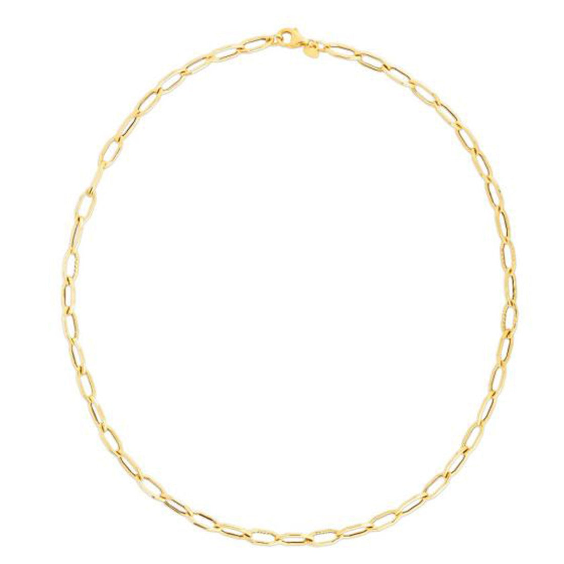 Collar de eslabones hexagonales de oro amarillo de 14 k