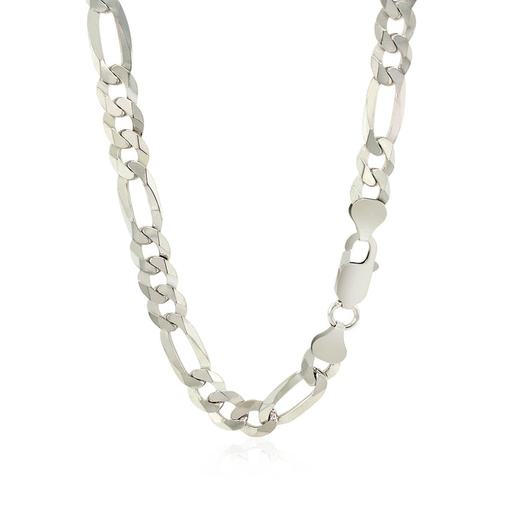 Cadena estilo fígaro de plata de ley rodiada (8,10 mm)