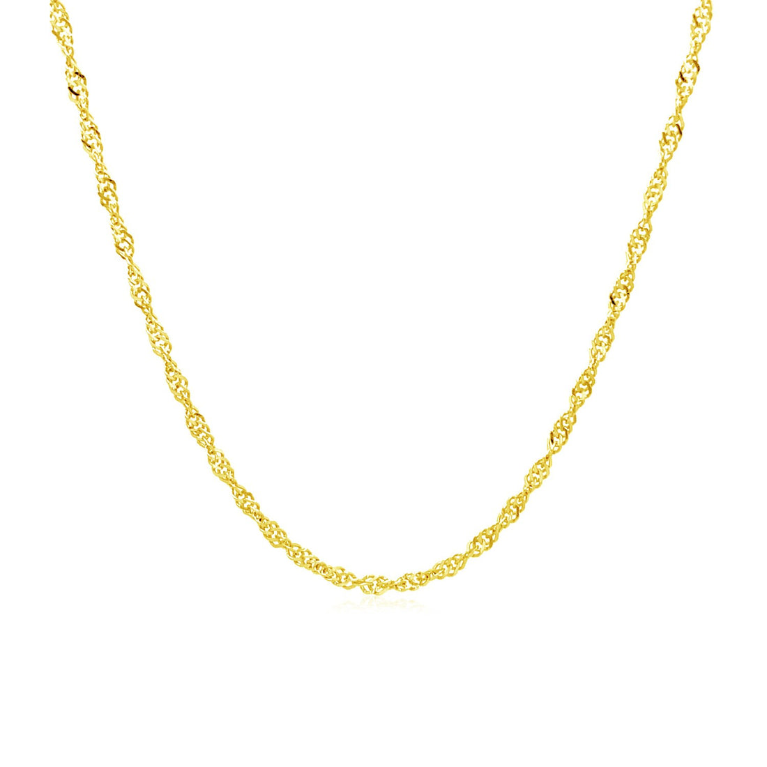 Cadena Singapur de oro amarillo de 10 k (1,50 mm)
