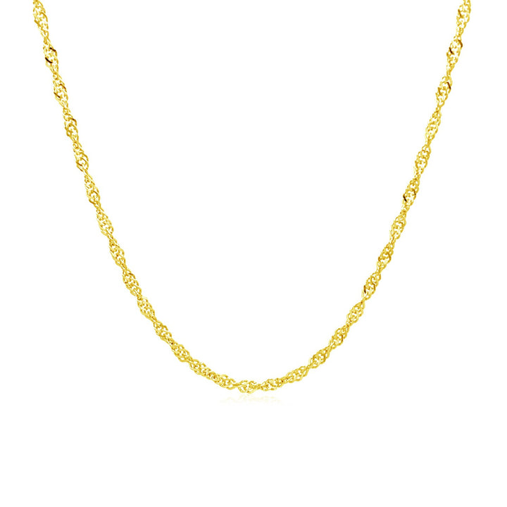 Cadena Singapur de oro amarillo de 10 k (1,50 mm)