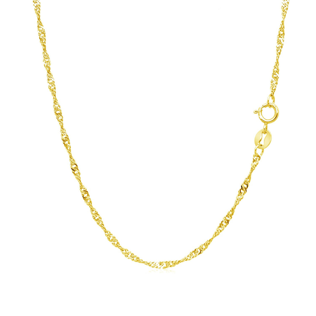 Cadena Singapur de oro amarillo de 10 k (1,50 mm)