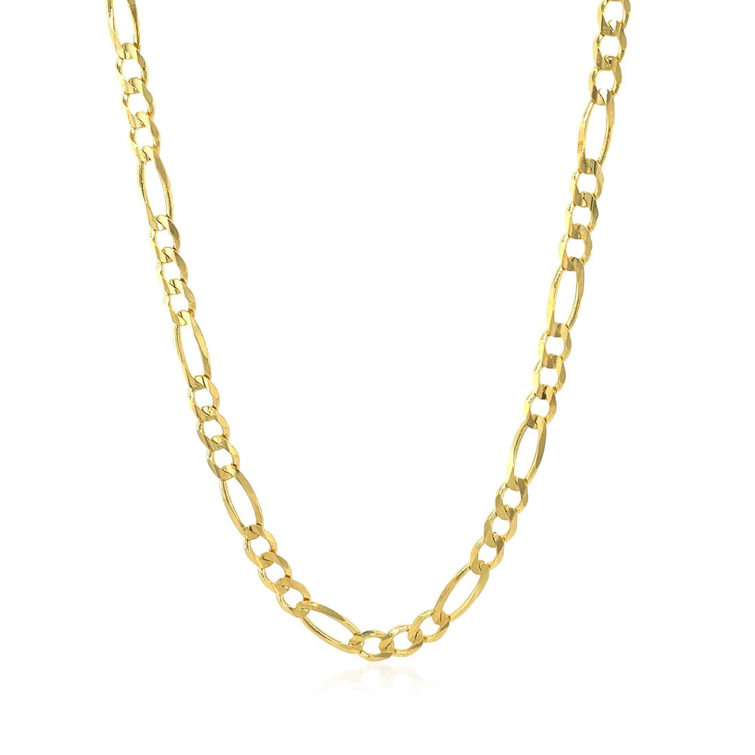 Cadena Figaro maciza de oro amarillo de 10 quilates (3,70 mm)
