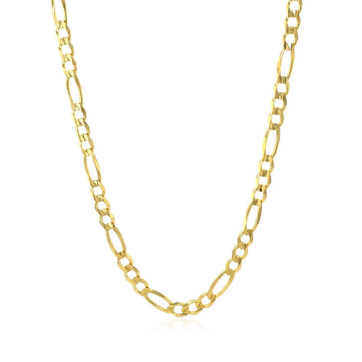 Cadena Figaro maciza de oro amarillo de 10 quilates (3,70 mm)