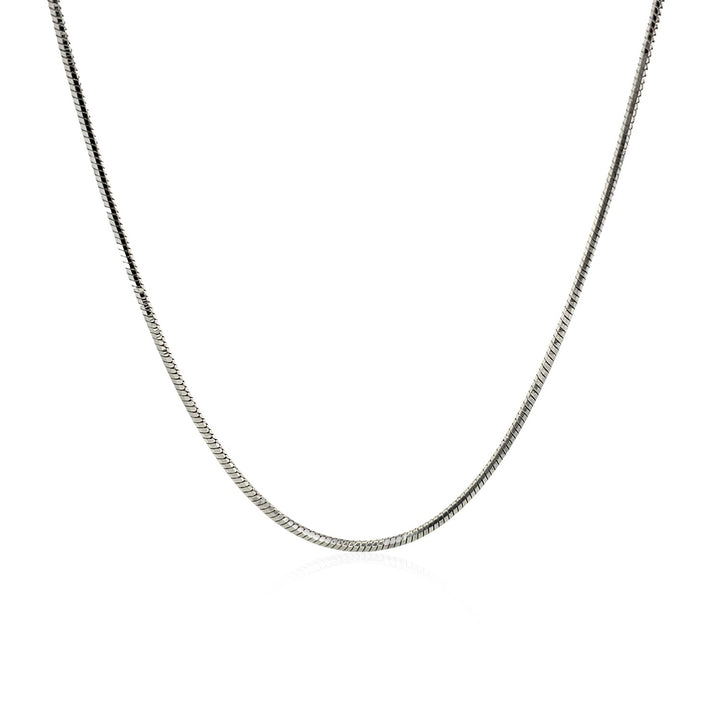 Cadena estilo serpiente de plata de ley rodiada (1,20 mm)