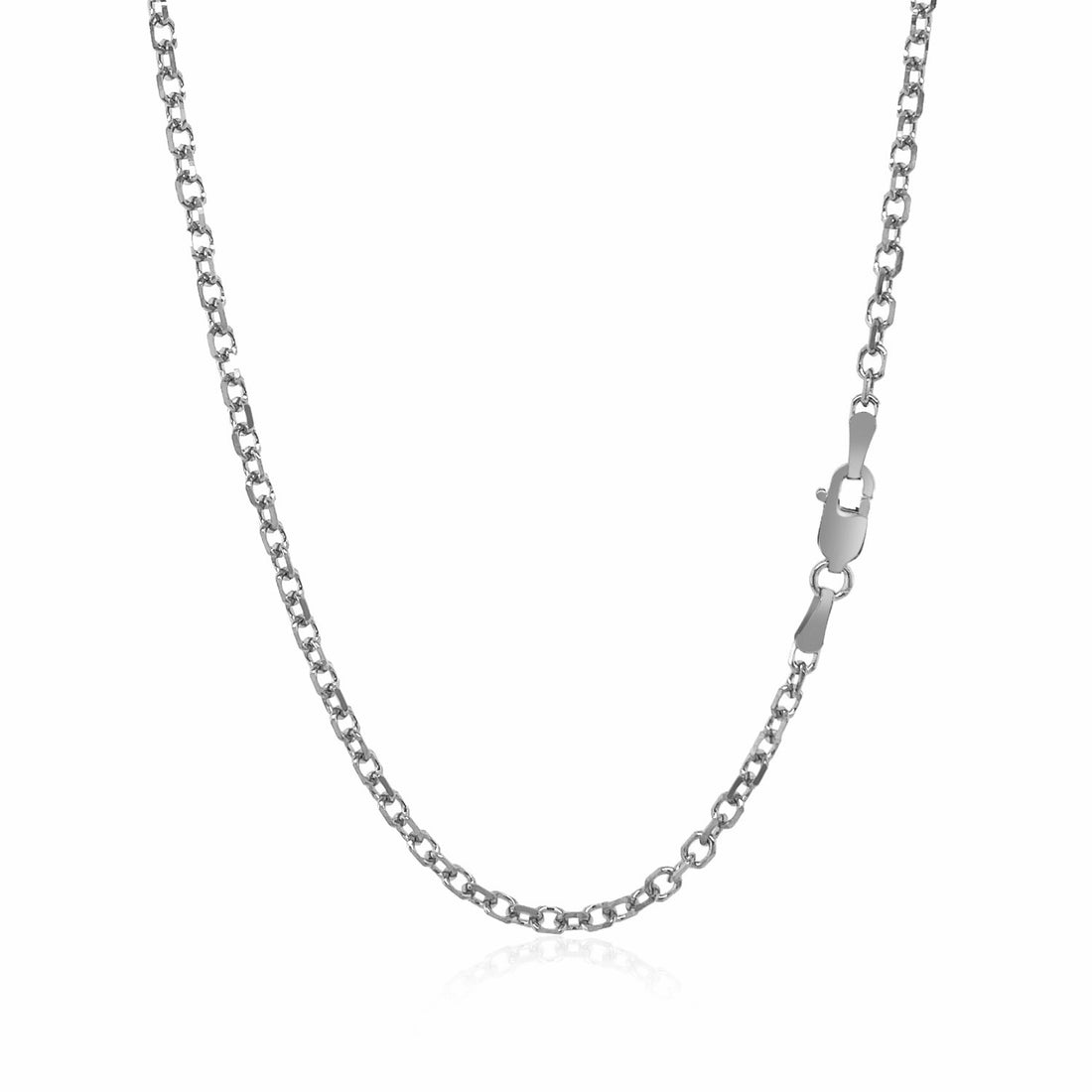 Cadena de cable de plata de ley rodiada (2,75 mm)
