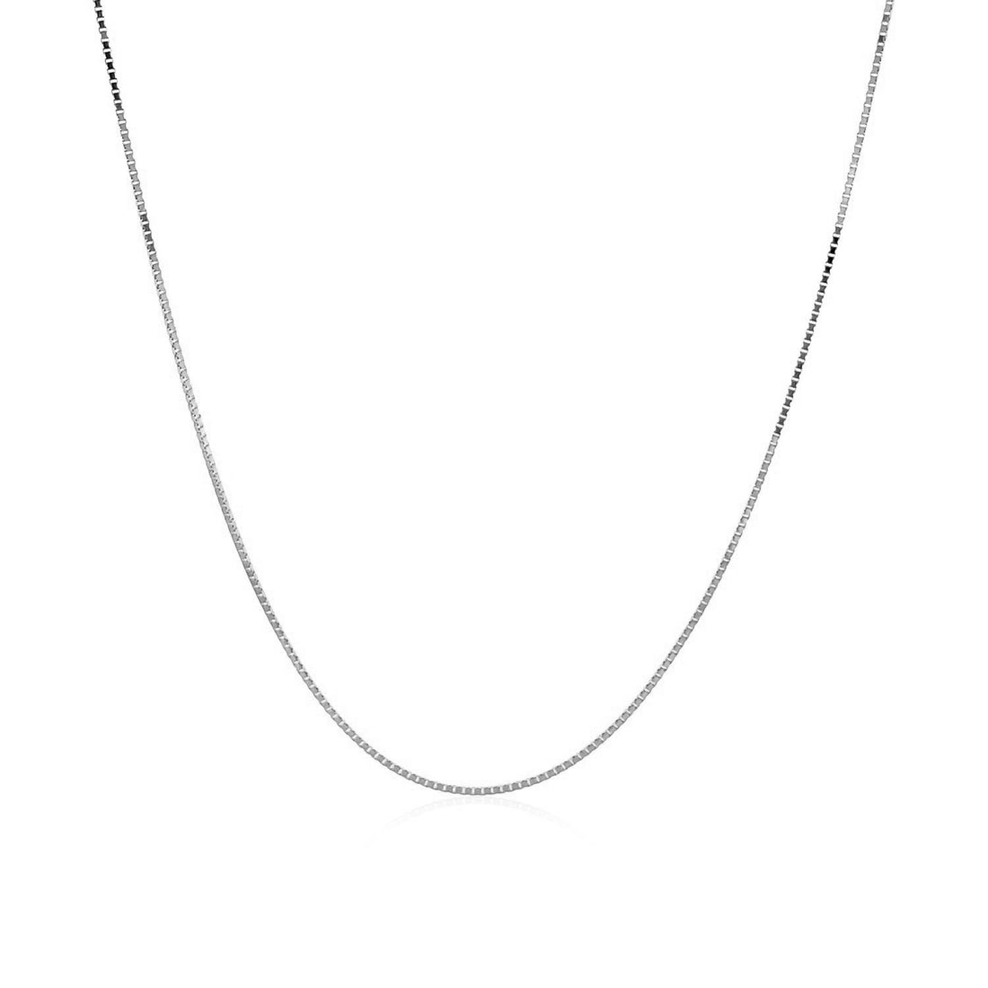 Cadena clásica de oro blanco de 14 k (0,60 mm)