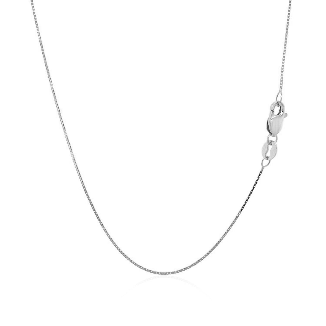 Cadena clásica de oro blanco de 14 k (0,60 mm)