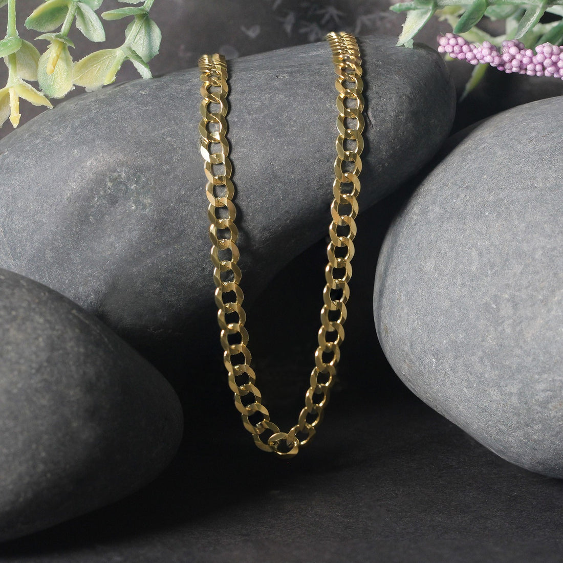 Cadena de eslabones de oro amarillo de 10 k (4,70 mm)