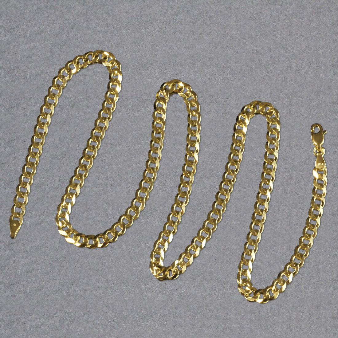 Cadena de eslabones de oro amarillo de 10 k (4,70 mm)