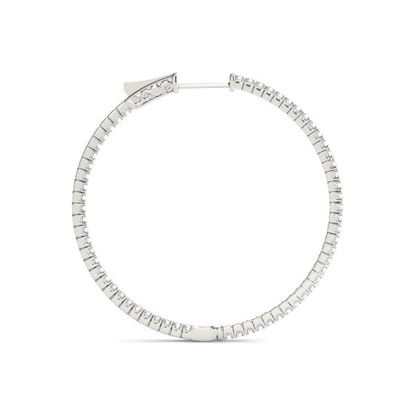 White Gold Hoop Earrings | Cavero Jewelerz