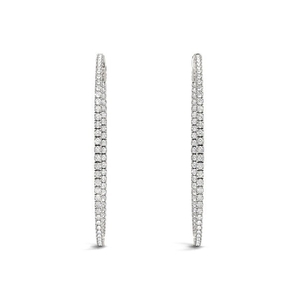 White Gold Hoop Earrings | Cavero Jewelerz