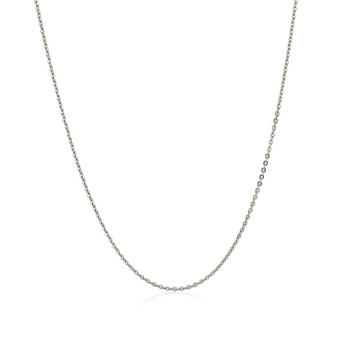Cadena de cable de plata de ley rodiada (0,60 mm)