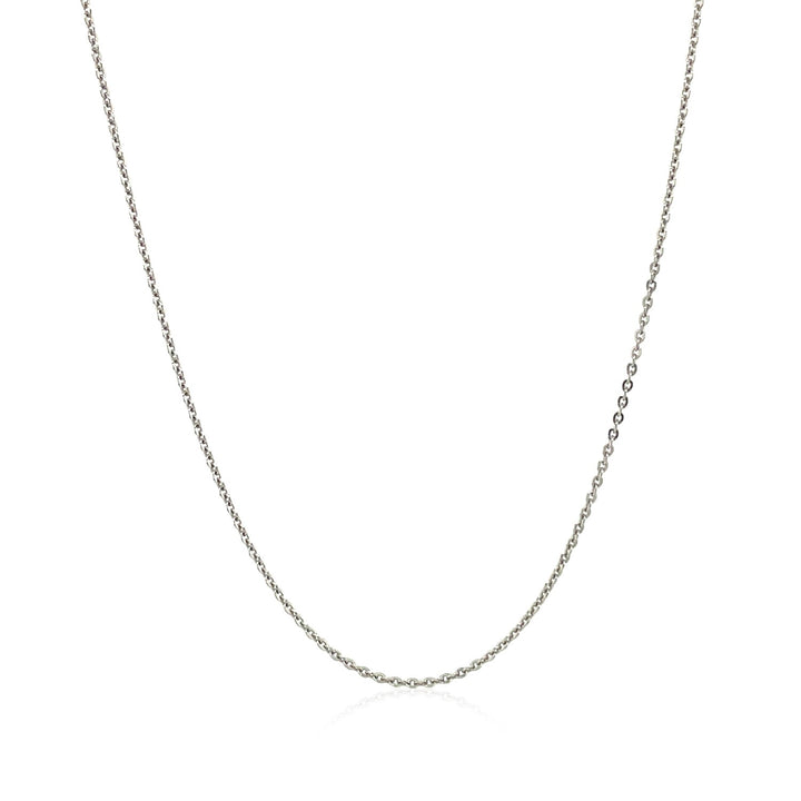 Cadena de cable de plata de ley rodiada (0,60 mm)