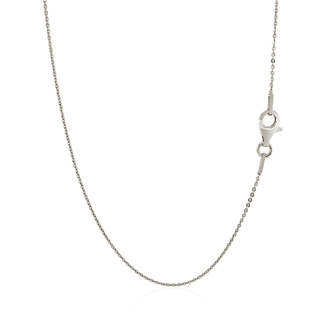 Cadena de cable de plata de ley rodiada (0,60 mm)