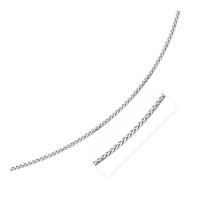 Cadena de espigas de trigo de plata de ley rodiada (3,20 mm)