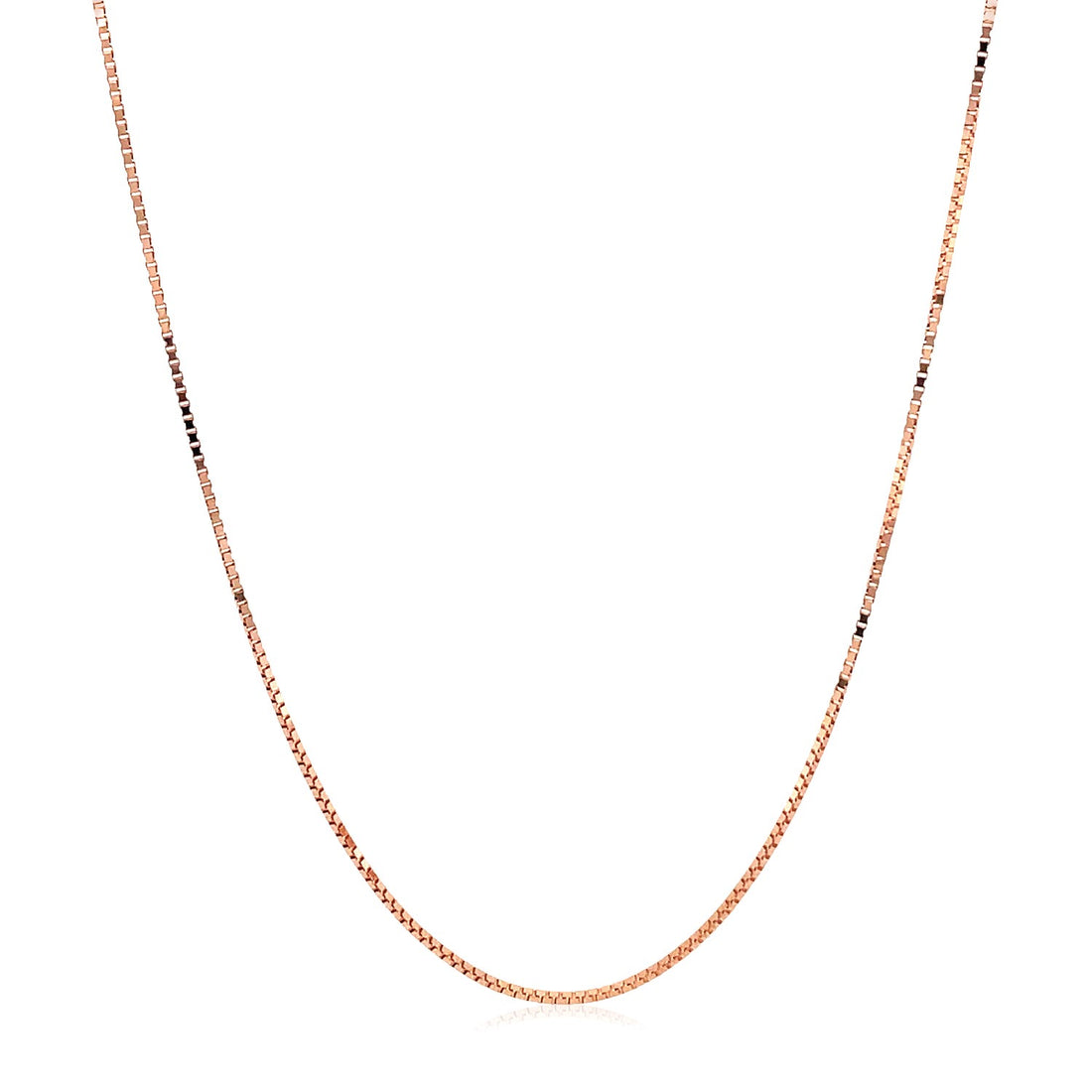 Cadena de eslabones ajustable de oro rosa de 14 k (0,70 mm)