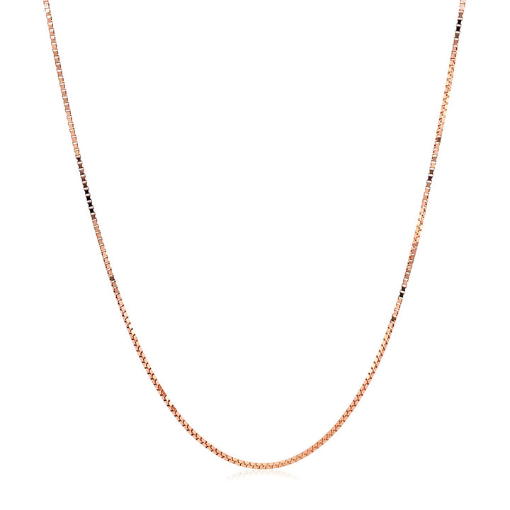 Cadena de eslabones ajustable de oro rosa de 14 k (0,70 mm)