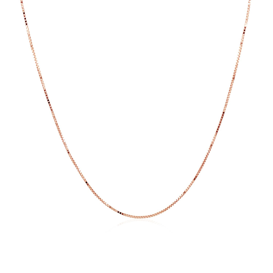 Cadena clásica de oro rosa de 14 k de 0,60 mm