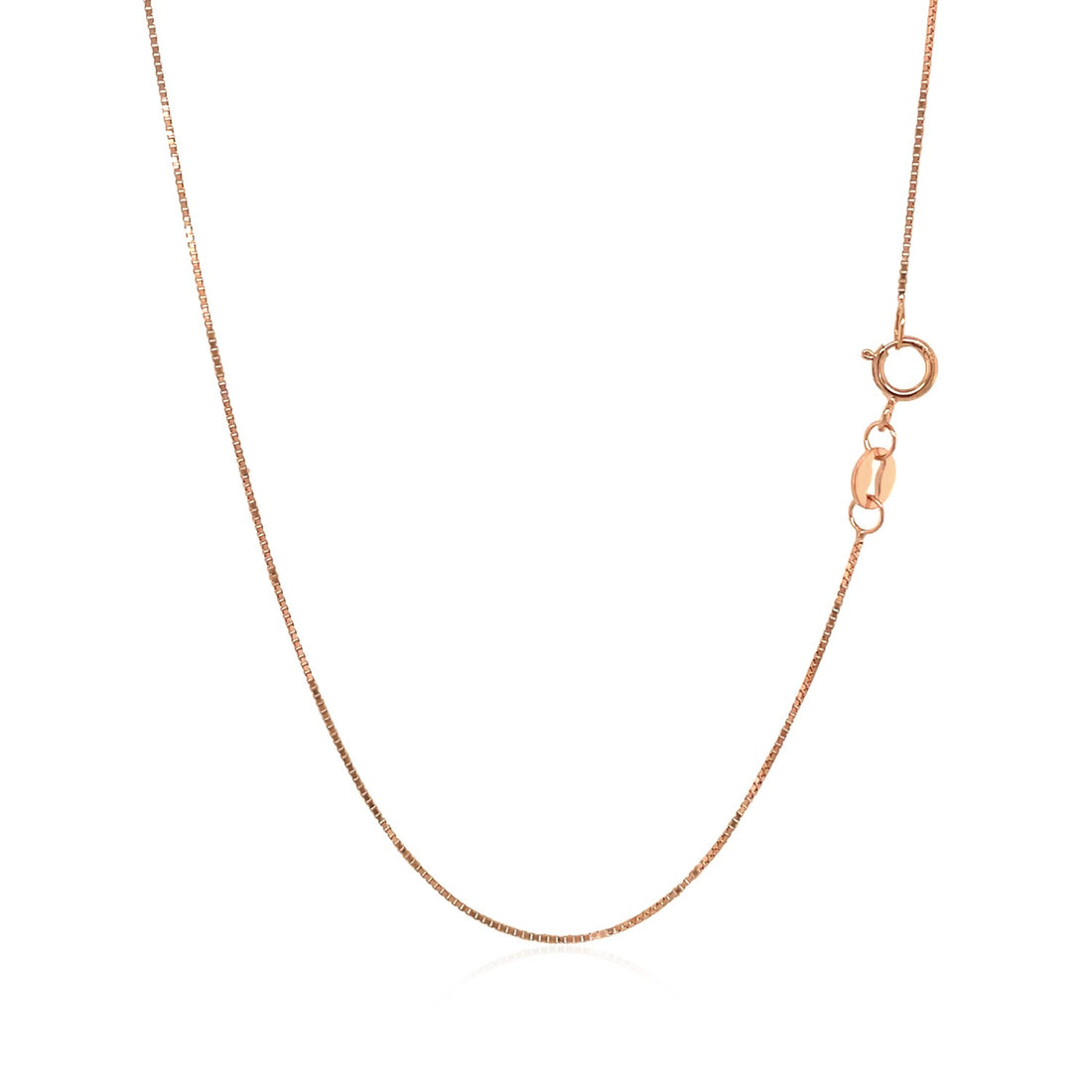 Cadena clásica de oro rosa de 14 k de 0,60 mm