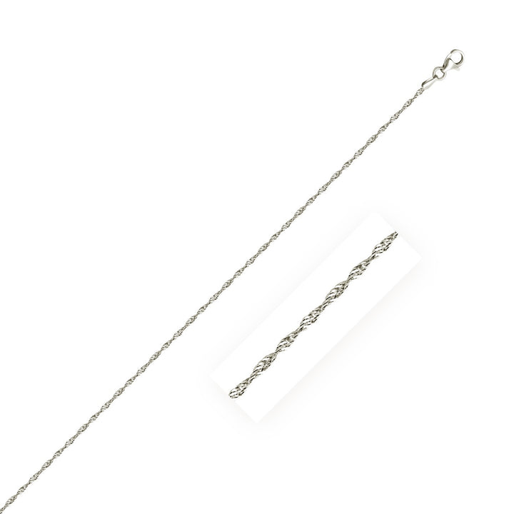 Cadena estilo Singapur de plata de ley de 1,6 mm (1,50 mm)
