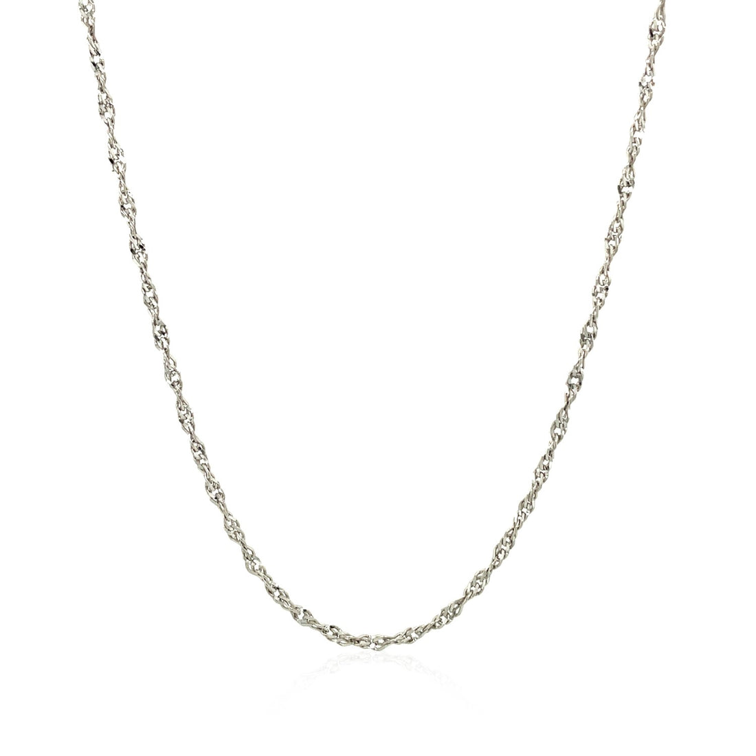 Cadena estilo Singapur de plata de ley de 1,6 mm (1,50 mm)