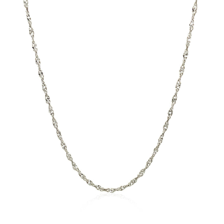 Cadena estilo Singapur de plata de ley de 1,6 mm (1,50 mm)