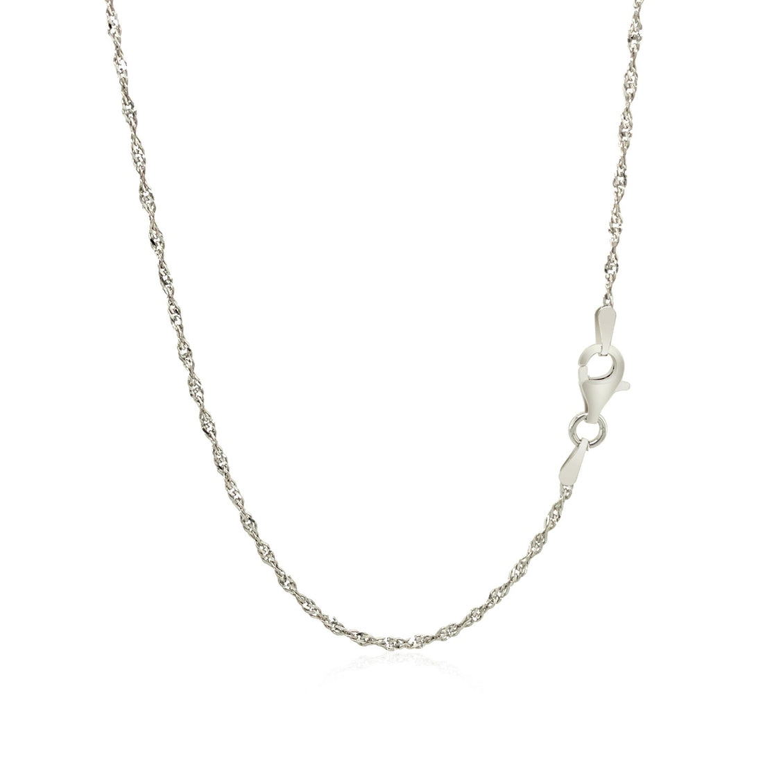 Cadena estilo Singapur de plata de ley de 1,6 mm (1,50 mm)