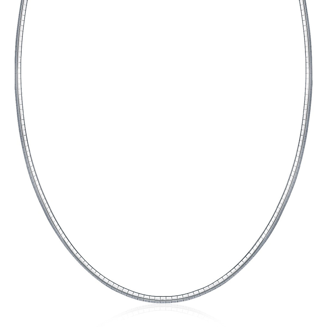 Collar de cadena Omega clásica de plata de ley (3,0 mm)