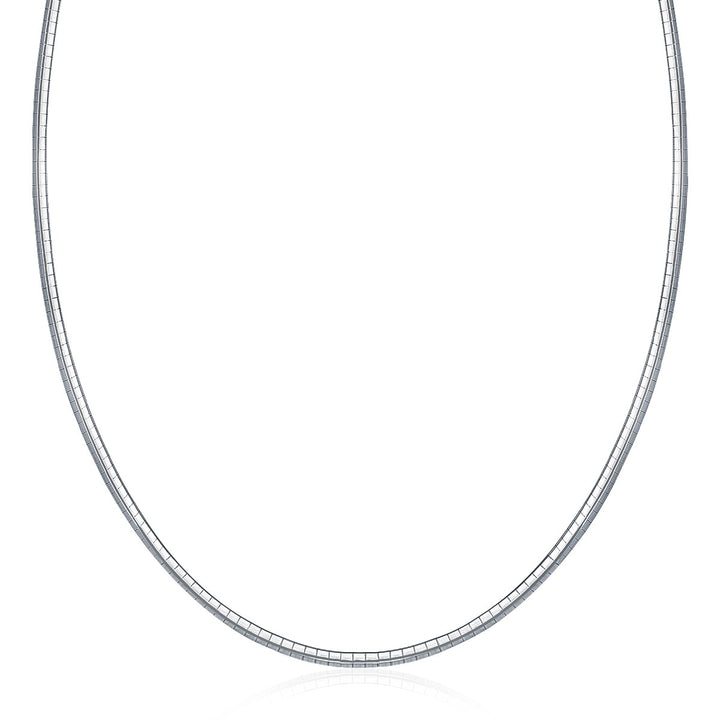 Collar de cadena Omega clásica de plata de ley (3,0 mm)