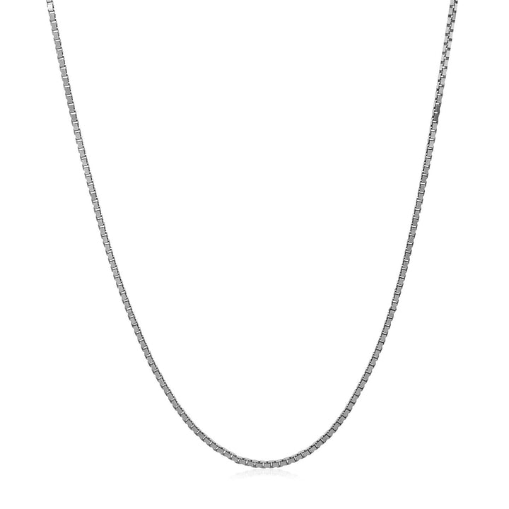 Cadena de eslabones ajustable de oro blanco de 14 k (1,10 mm)