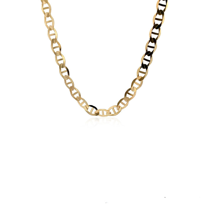 Cadena de eslabones estilo marinero de oro amarillo de 10 k (5,10 mm)