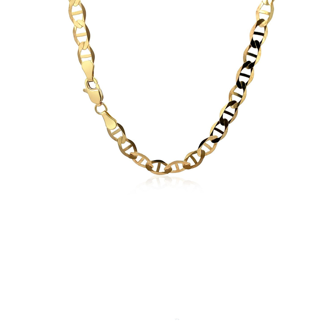 Cadena de eslabones estilo marinero de oro amarillo de 10 k (5,10 mm)