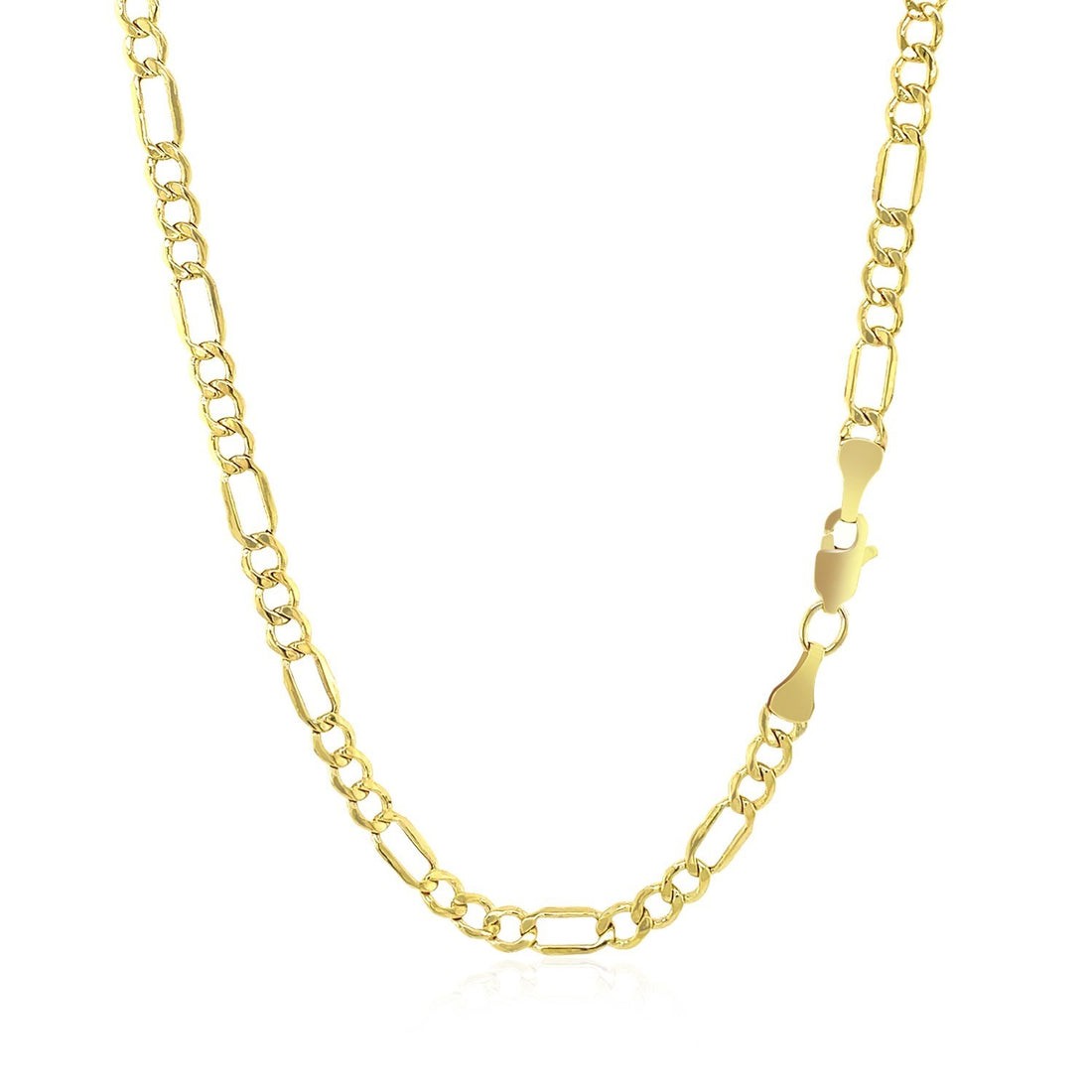 Cadena Figaro Lite de oro amarillo de 10 k (3,70 mm)