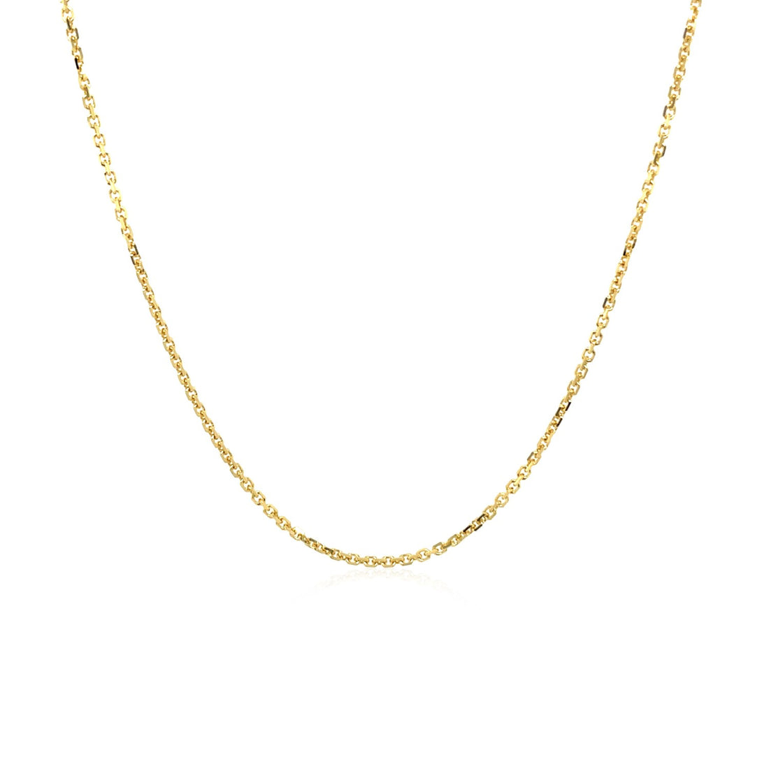 Cadena tipo cable ajustable de oro amarillo de 10 k (1,10 mm)