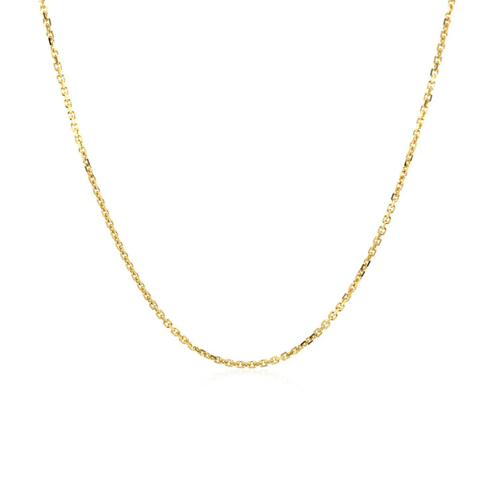 Cadena tipo cable ajustable de oro amarillo de 10 k (1,10 mm)