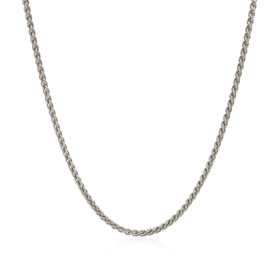 Cadena de espigas de trigo de plata de ley rodiada (1,30 mm)