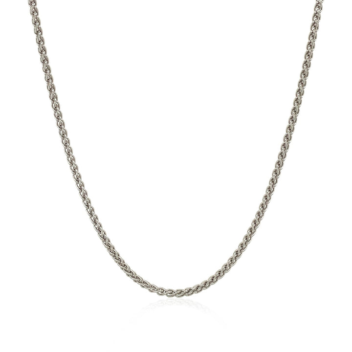 Cadena de espigas de trigo de plata de ley rodiada (1,30 mm)