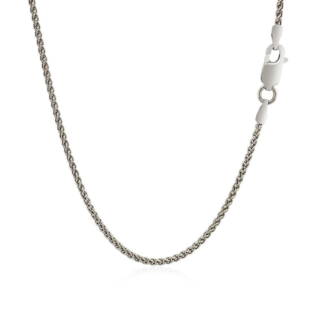 Cadena de espigas de trigo de plata de ley rodiada (1,30 mm)