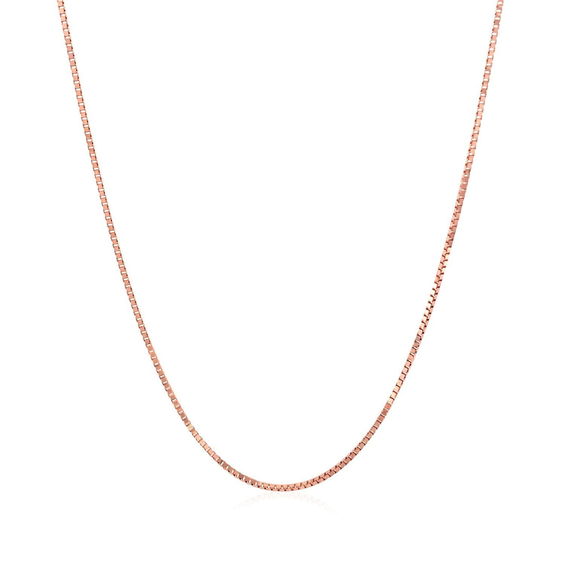 Cadena clásica de oro rosa de 14 k (0,73 mm)