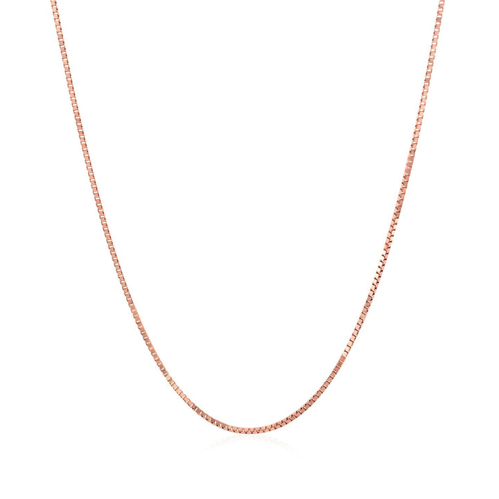 Cadena clásica de oro rosa de 14 k (0,73 mm)