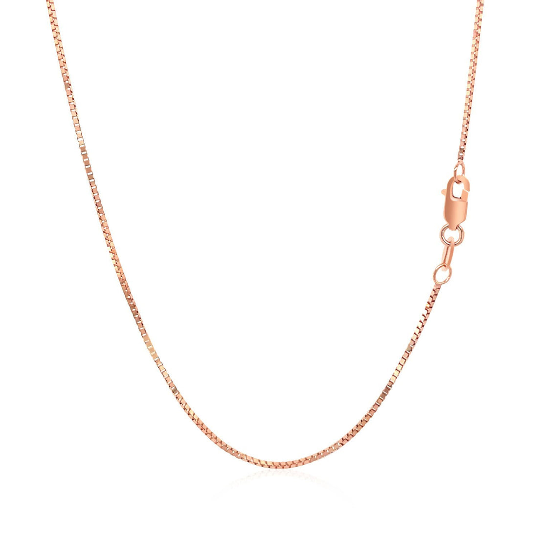 Cadena clásica de oro rosa de 14 k (0,73 mm)