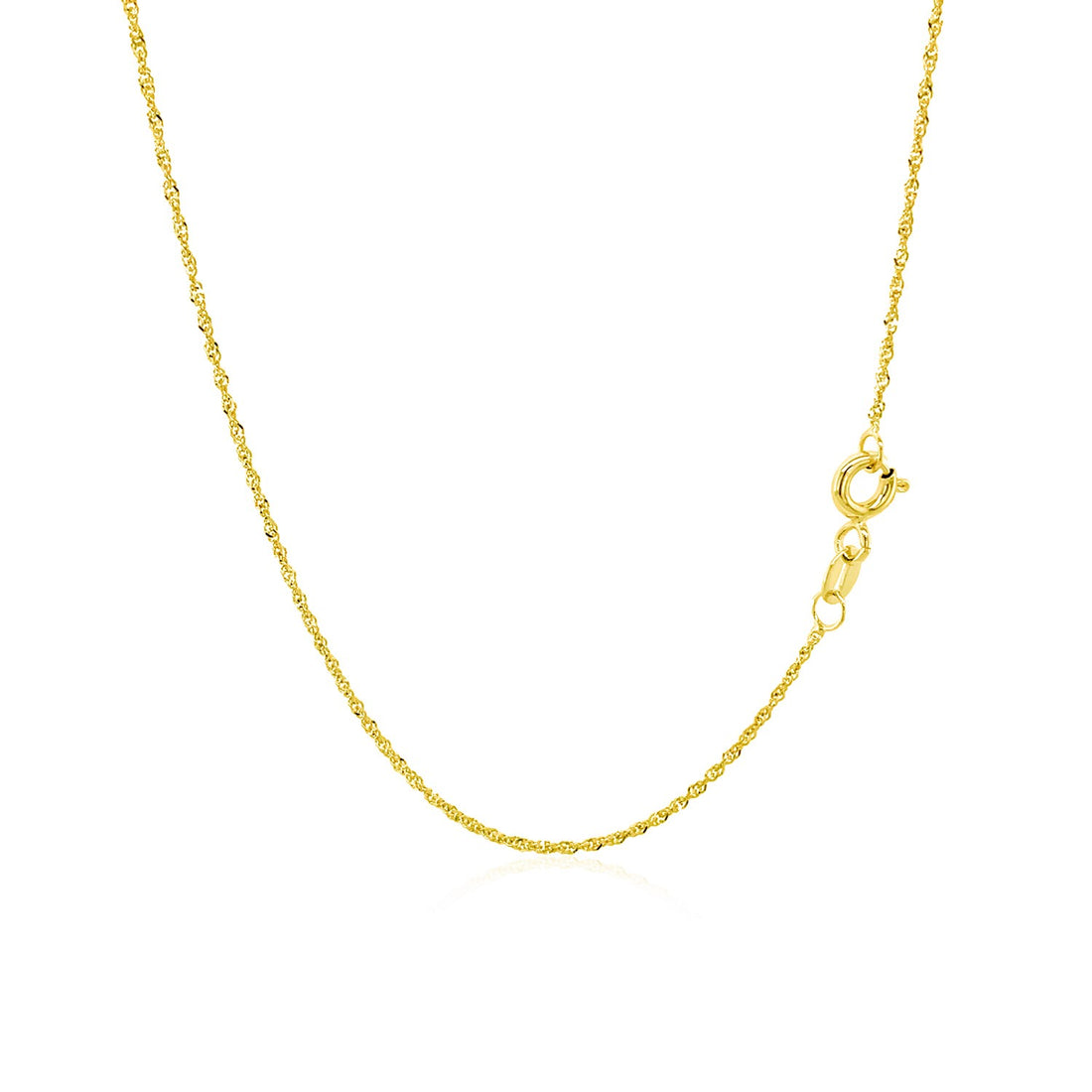 Cadena Singapur de oro amarillo de 10 k (1,10 mm)